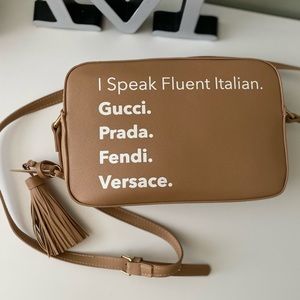 Vegan Leather Camera Crossbody Bag